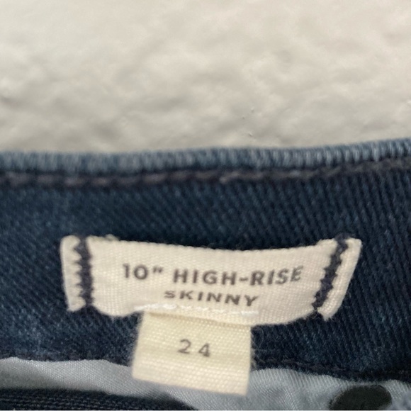 Madewell 10” High Rise Skinny Denim Jeans Distressed Knee Light Wash, Size 24 - Picture 6 of 6